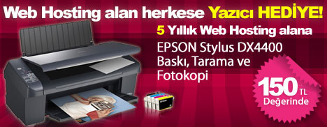 Web Hosting alan herkese Yaz�c� HED�YE!